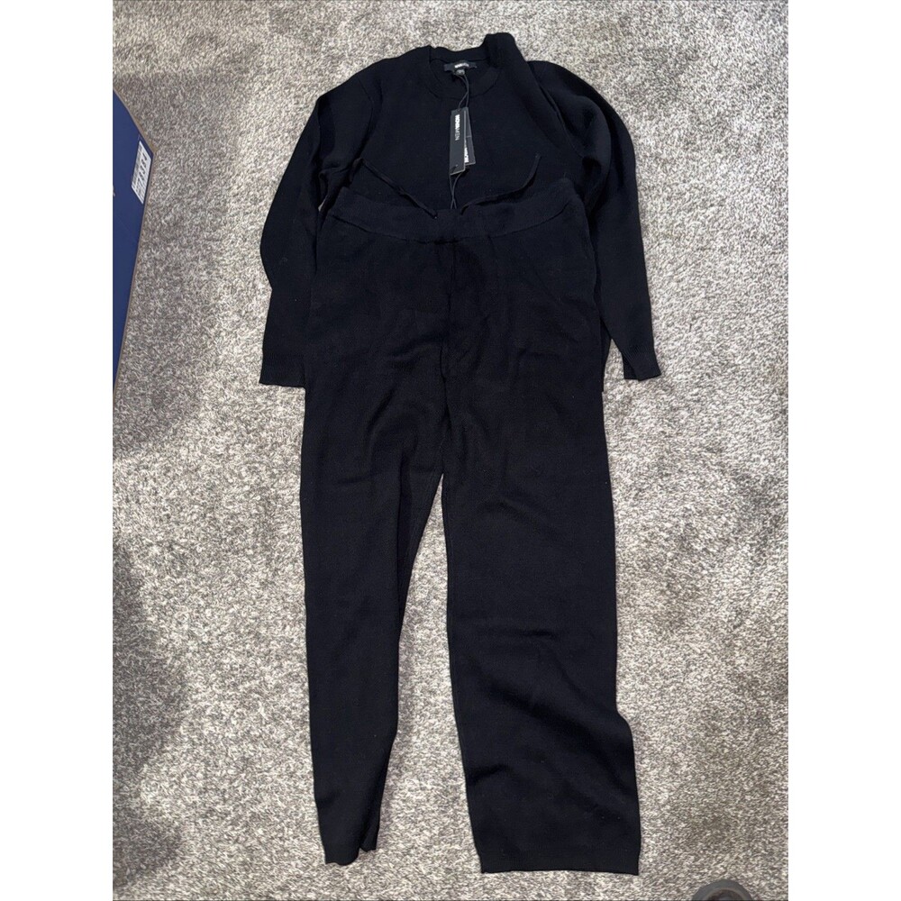 fashion nova recline sweater knit crewneck Oversized & Pants Men’s X-Large Black